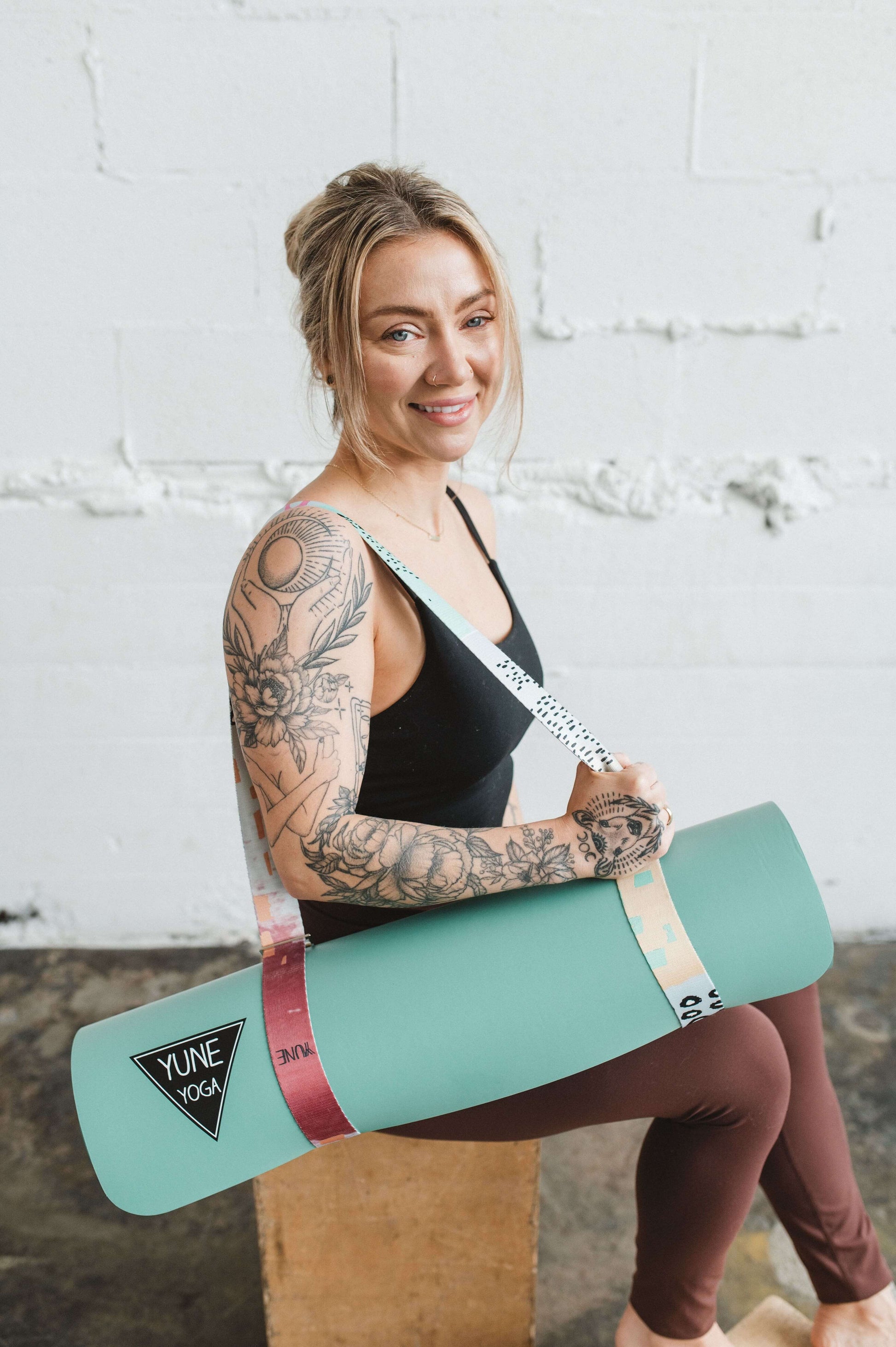 Hemlock Yoga Strap – Multicolor Stretching Strap w/ Metal Buckles | Yune Yoga-1