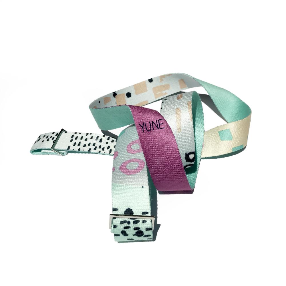 Hemlock Yoga Strap – Multicolor Stretching Strap w/ Metal Buckles | Yune Yoga-0