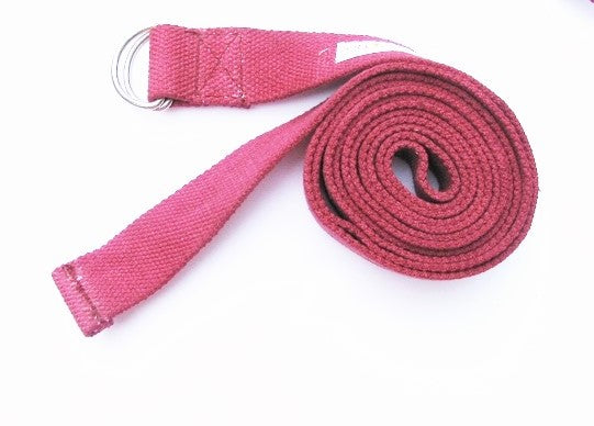D-ring Handwoven cotton yoga Strap - 6'-0